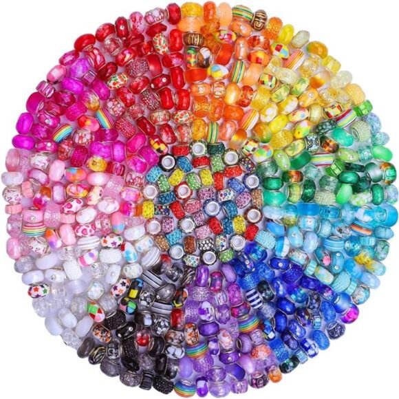 Assortment European Large Hole Beads Spacer Beads - Picture 1 of 6